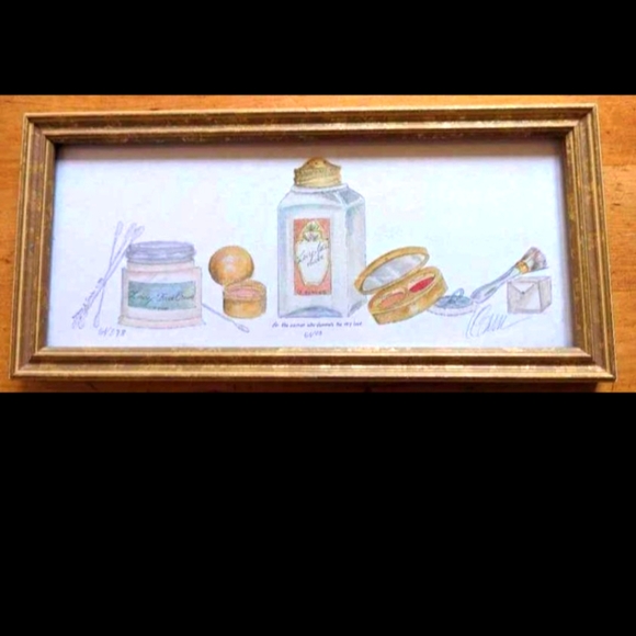 Pair of Kolene E. Spicher Signed Numbered Prints/Vanity Powder Room/ Shabby Chic - Picture 2 of 4